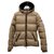 Moncler Real Down Jacket avec capuche amovible Taille Small Polyamide Marron clair  ref.167152