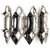Yves Saint Laurent ART DECO CRYSTAL Prata Metal  ref.167223