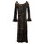 Chanel Robe longue en laine de mohair de soie alpaga Noir  ref.167350