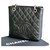 Chanel Petite shopping tote PST Black Leather  ref.167441