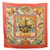 Hermès Scarf "Au Threads du Tan-Tan" Red Silk  ref.167611