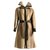 Hermès Coats, Outerwear Ebony Light brown Dark brown Leather Fur Deerskin  ref.167717