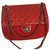 Chanel Large Flap Paris-Salzburg Handbag Red Leather Wool  ref.167718