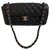 Classique Chanel Cuir Noir  ref.167744