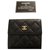 Chanel carteiras Preto Couro  ref.167781