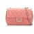 Chanel Pink Classic New Mini Lambskin Flap Bag Leather  ref.168238