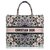 Dior Brown Embroidered Book Tote Multiple colors Beige Cloth Cloth  ref.168259
