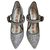 Gucci Heels Silvery Leather  ref.168445