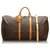 Louis Vuitton Brown Monogram Keepall Bandouliere 60 Leather Cloth  ref.168540