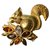 Carven esquilo Dourado Banhado a ouro  ref.168547