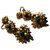 Exotische vergoldete Ohrstöpsel mit bunten Steinen von Hipanema Mehrfarben Golden  ref.168605