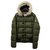 Moncler jaqueta com capuz para baixo com pele genuína Verde oliva Poliamida  ref.168636