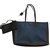 Cabas Rive Gauche Saint Laurent Shopping bag left bank Black Leather  ref.168814