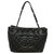 Chanel Handbags Black Silvery Leather  ref.168968