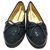 CHANEL BALLERINAS IN DARK BLUE VARNISH calf leather 37 , sold with box and dustbag , Perfect condition , Never used Patent leather  ref.169000