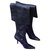 Gucci Erhabene Overknee-Stiefel aus schwarzer Anakonda Exotisches Leder  ref.169186