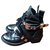 Balenciaga Boots ceinture Cuir Noir  ref.169201