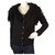 Christian Dior Black Fringe collar Wool Alpaga Knit Cardigan Jacket US4 IT40 GB8 Bois Noir  ref.169207