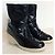 Mm6 Bottes en cuir verni noir - vue 2