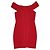 Reiss Rotes Strickkleid mit Off-Shoulder Design - Ansicht 2