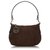 Fendi Brown Suede Shoulder Bag Dark brown Leather  ref.169405