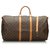 Louis Vuitton Brown Monogram Keepall Bandouliere 55 Leather Cloth  ref.169447