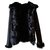 TRUSSARDI lined-sided Jacket Black Fur  ref.169472