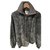 Hermès Jackets Grey Fur  ref.169615