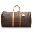 Louis Vuitton Brown Monogram Keepall 55 Leather Cloth  ref.169683