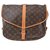 Louis Vuitton Monogram Saumur 35 Brown Cloth  ref.169934