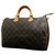 Louis Vuitton Monogram Speedy 35 Brown Cloth  ref.169967