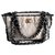 Chanel bege acolchoado couro / Tweed Shopper Tote Preto  ref.170057