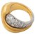 inconnue Ineinander verschlungener Ring aus Gelbgold und Diamanten. Gelbes Gold  ref.170369