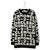 new moncler sweater Black White Wool  ref.170392