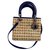 Lady Dior DIOR Multiple colors Straw  ref.170572