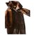 Yves Saint Laurent Magnifique manteau de vison d’élevage et cuir YSL Cuir d'agneau Marron  ref.170697