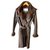 Autre Marque Coat 100% outdoor rabbit 100% cuir Dark brown  ref.170698