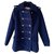 John Galliano Très belle veste facile à mettre Laine Bleu  ref.170705