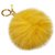 Fendi Yellow Fur Pom-Pom Key Chain  ref.170750