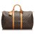 Louis Vuitton Brown Monogram Keepall 50 Leather Cloth  ref.170798