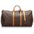 Louis Vuitton Brown Monogram Keepall Bandouliere 60 Leather Cloth  ref.170804