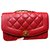 RARE Chanel Red caviar DIANA bag Leather  ref.170994
