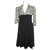Diane Von Furstenberg Vintage wool and silk dress Black White Grey  ref.170997