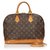 Louis Vuitton Brown Monogram Alma PM with Strap Leather Cloth  ref.171027