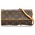 Louis Vuitton Brown Monogram Pochette Twin PM Leather Cloth  ref.171046
