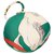 Hermès Ornamento rotondo Hermes verde Petit H Multicolore Panno  ref.171083