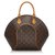 Louis Vuitton Brown Monogram Ellipse MM Leather Cloth  ref.171098