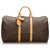 Louis Vuitton Brown Monogram Keepall 50 Leather Cloth  ref.171357