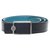 Cinturón reversible Hermès "Clou de selle" en cuero box negro y becerro azul, taille 95 En muy buena forma!  ref.171419