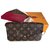 Louis Vuitton Felicie clutch Brown Cloth  ref.171430